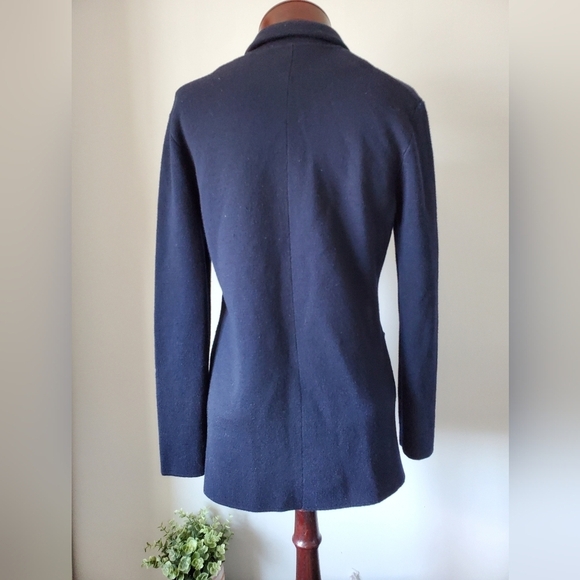 J. crew 100% merino wool navy cardigan sweater. Size xs - Picture 4 of 6